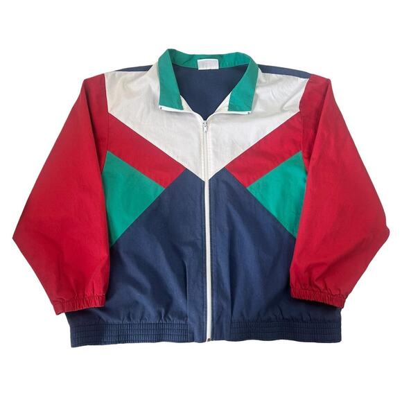 90s windbreaker jacket colorful sz 20 alfred dunner - Picture 1 of 3